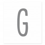 Letter G Wall Decor Sticker - Gray