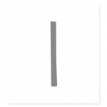 Letter I Wall Decor Sticker - Gray