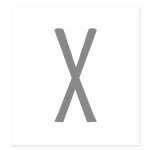 Letter X Wall Decor Sticker - Gray