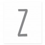 Letter Z Wall Decor Sticker - Gray