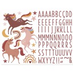 Children's wall sticker with name - Unicorns