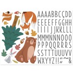 Children's wall sticker with name - Forest Animals