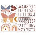 Children's wall sticker with name - Butterflies
