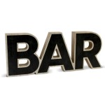 Decorative word to ask in wood - Bar