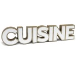 Decorative word to ask in wood - Cuisine