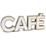 Decorative word to ask in wood - Café