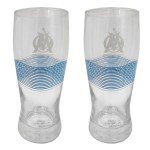 Set of 2 beer glasses Olympique de Marseille