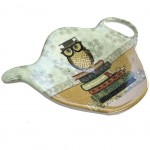 Owl and mouse saucer for tea bag