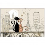 Placemat Kiub collection Bug Art - Cats in Love Paris