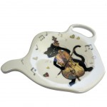 Cat saucer for tea bag