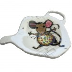 Jane Crowther Bug Art Ziggy Mouse saucer for tea bag