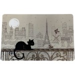 Placemat cat Paris skyline