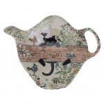 Cat saucer for tea bag - The kitten on the branch