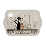 Mini Melamine Tray Loving Cats in Paris