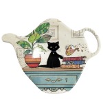 Tea Bag Rest Saucer - Kitten on the desk