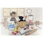 Cat pastry chef placemat by Kiub