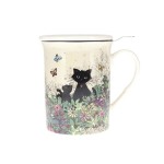 Tea maker with infuser - Kitten and butterflies