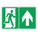 Emergency Exit Metal Sign � Evacuation Symbol � 15 x 10 cm