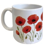 Poppy Flower Ceramic Mug � 350 ml � Printed in France � CBKr�ati