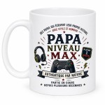 Papa Level Max Mug 350 ml � Gamer Dad Ceramic Coffee Mug