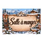 Dining Room Sign 20 x 15 cm Aluminium Alpine Chalet Ski Decor