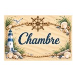 Bedroom Sign 20 x 15 cm Nautical Aluminium Coastal Door Decor