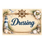 Dressing Room Sign 20 x 15 cm Aluminium Coastal Lighthouse Decor