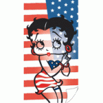 Betty Boop USA Beach Towel