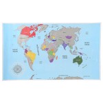 Scratch-off World Map Wall Decoration