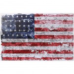 USA Flag wooden frame