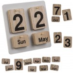 Small Wood rétro Perpetual calendar