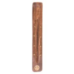 Wooden incense stick holder - Peace and Love
