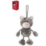 Nici gray cat mini Dangling Soft Toy 7cm