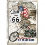US Route 66 Old Trails Road small metal plate
