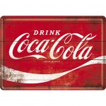 Coca-Cola Red small metal plate