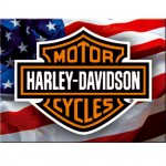 Harley Davidson USA metal magnet