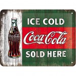 Coca-Cola metal plate 20 x 15 cm