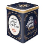 Traditional English Teas Tin  Nostalgic-Art  navy blue