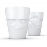 Set of 2 Grumpy and Mischievous Porcelain Tumblers Tassen
