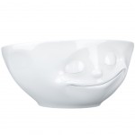 White hotel porcelain bowl Tassen - Happy