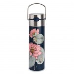 Water lily travel thermos with metal infuser