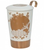 Double-walled porcelain mug with infuser - Komorebi