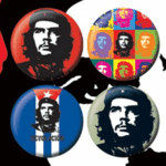 Che Guevara 4 badges set