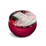 Heart and Home Spices and Cranberry candle in a metal box