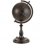 Decorative globe in patinated and engraved metal 66 cm