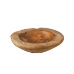 Round teak bowl