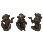 Set of 3 wise monkey figurines