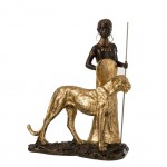 African Decoration - Child and a leopard