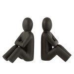 P'tit Maurice bookend in black resin