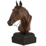 Brown Resin Horse Bust Statue